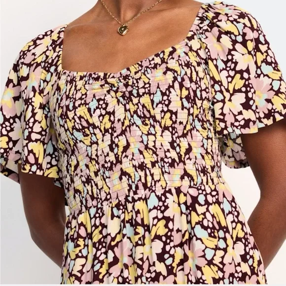 MARKET & SPRUCE CORA SMOCKED DRESS - Picture 4 of 4